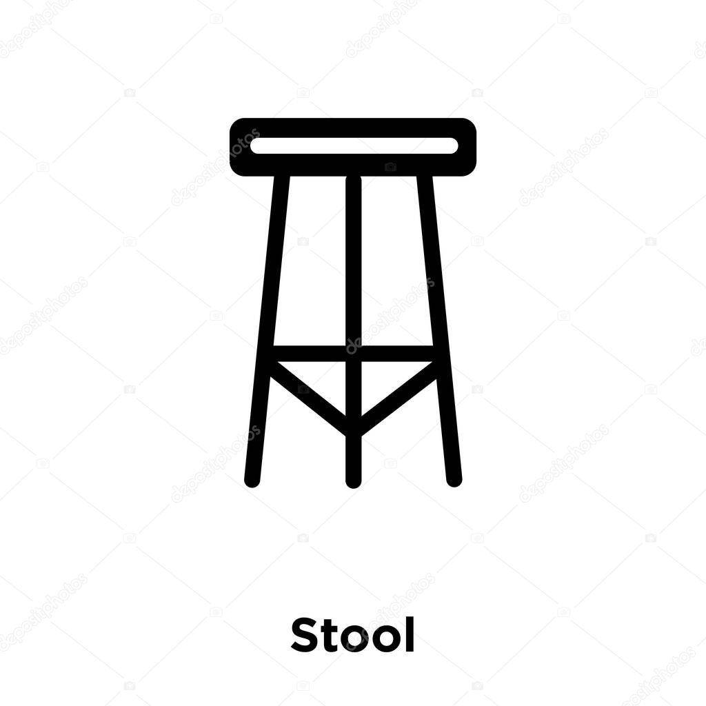 Stool icon vector isolated on white background, logo concept of Stool sign on transparent background, filled black symbol