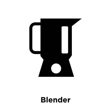 Beyaz arka plan, logo şeffaf arka plan, Blender işareti kavramı üzerinde izole blender simge vektör siyah sembol dolu