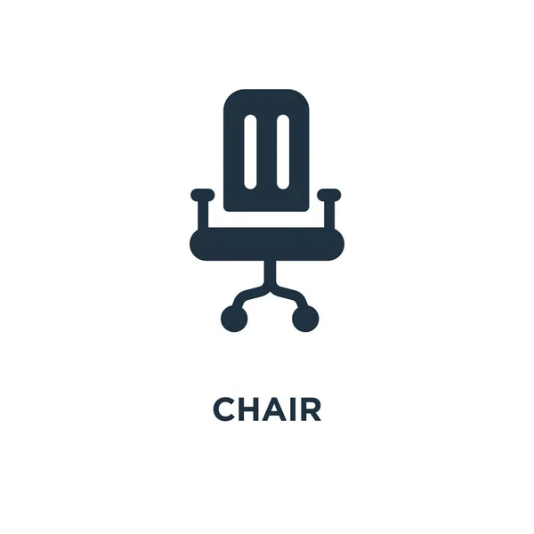 Stuhlicon Schwarz Gefüllte Vektorabbildung Stuhl Symbol Auf Weißem Hintergrund Web — Stockvektor
