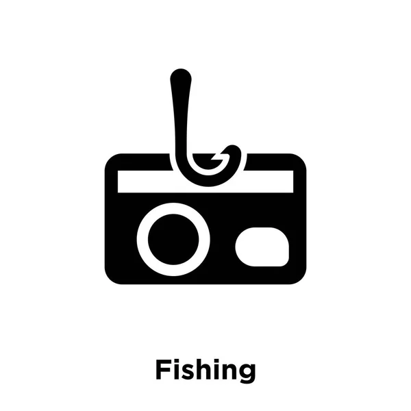 Vetor Ícone Pesca Isolado Fundo Branco Conceito Logotipo Sinal Pesca — Vetor de Stock