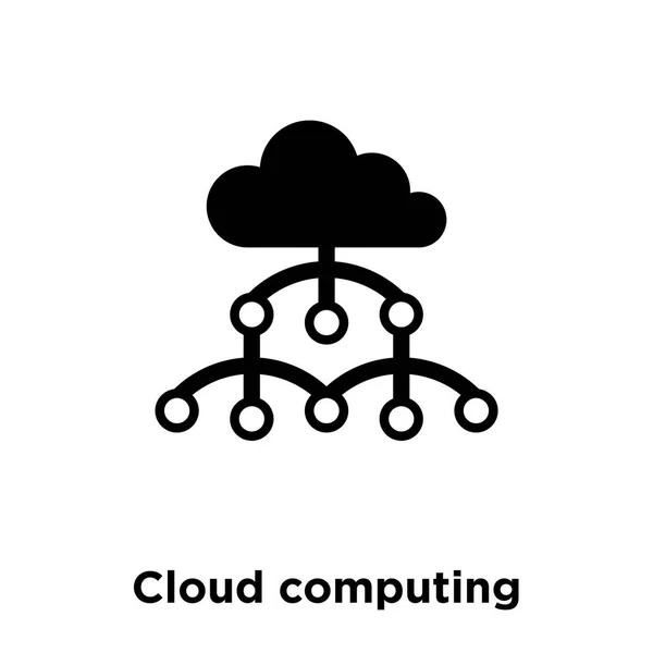 Cloud Computing Symbolvektor Isoliert Auf Weißem Hintergrund Logo Konzept Des — Stockvektor