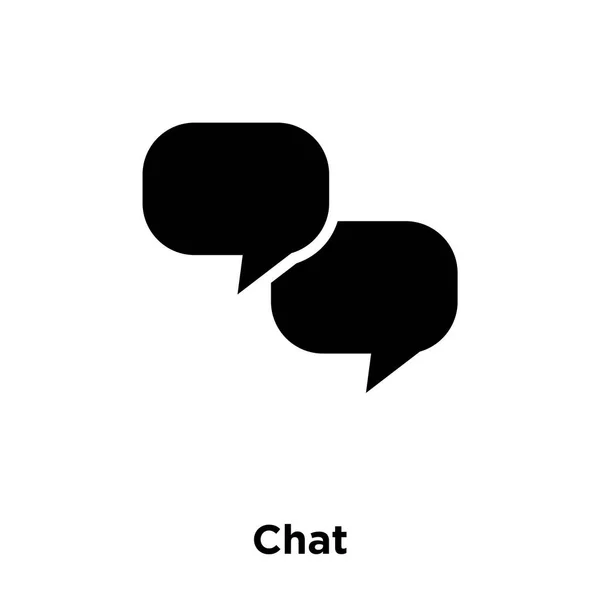 白い背景に 透明な背景にチャット サインのロゴのコンセプトに分離されたチャット アイコン ベクトルいっぱい黒い記号 — ストックベクタ