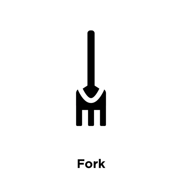 Fork Icon Vector Isolated White Background Logo Concept Fork Sign — Stock Vector