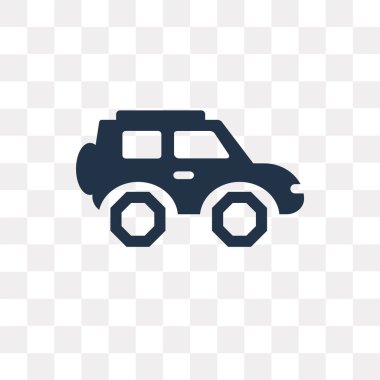 Saydam arka plan üzerinde araba saydamlık kavramı izole araba vektör simge kullandığınız web ve mobil olabilir