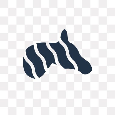 Zebra şeffaf arka plan üzerinde izole simge vektör, Zebra saydamlık kavramı kullanılan web ve mobil olabilir