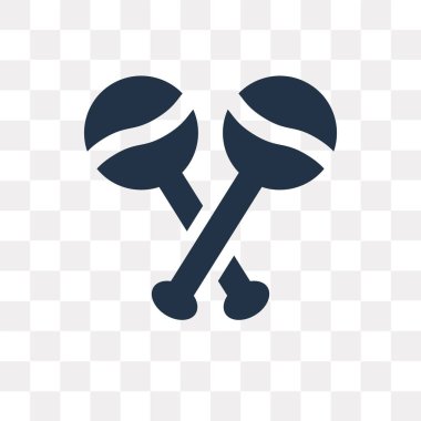 Saydam arka plan üzerinde Maraca saydamlık kavramı izole maraca vektör simge kullandığınız web ve mobil olabilir