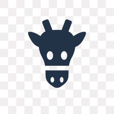 Zürafa şeffaf arka plan üzerinde izole simge vektör, zürafa saydamlık kavramı kullanılan web ve mobil olabilir