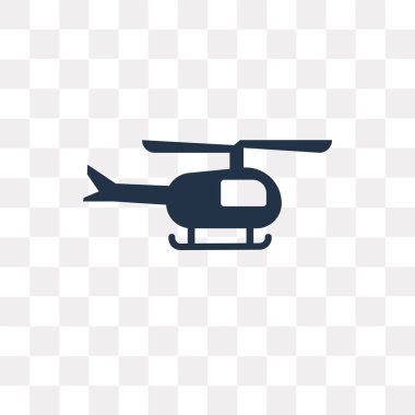 Saydam arka plan üzerinde helikopter saydamlık kavramı izole helikopter vektör simge kullandığınız web ve mobil olabilir