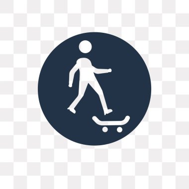 Saydam arka plan üzerinde kaykay saydamlık kavramı izole kaykay vektör simge kullandığınız web ve mobil olabilir