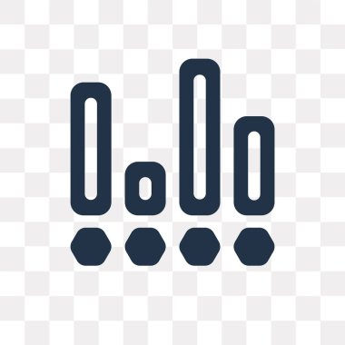 Saydam arka plan üzerinde izole grafik vektör simge bar Bar grafik saydamlık kavramı kullanılan web ve mobil olabilir