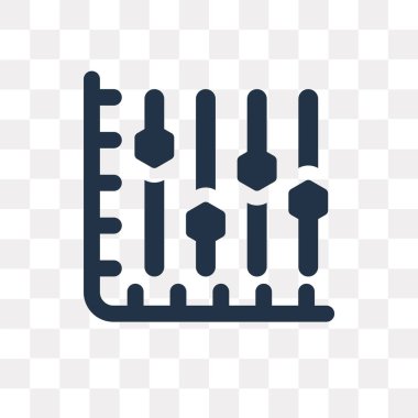 Saydam arka plan üzerinde izole grafik vektör simge bar Bar grafik saydamlık kavramı kullanılan web ve mobil olabilir
