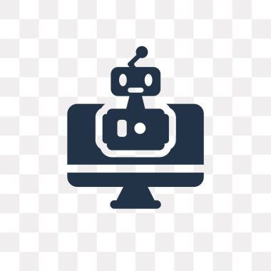 Bot üzerinde şeffaf arka plan izole simge vektör, Bot saydamlık kavramı kullanılan web ve mobil olabilir