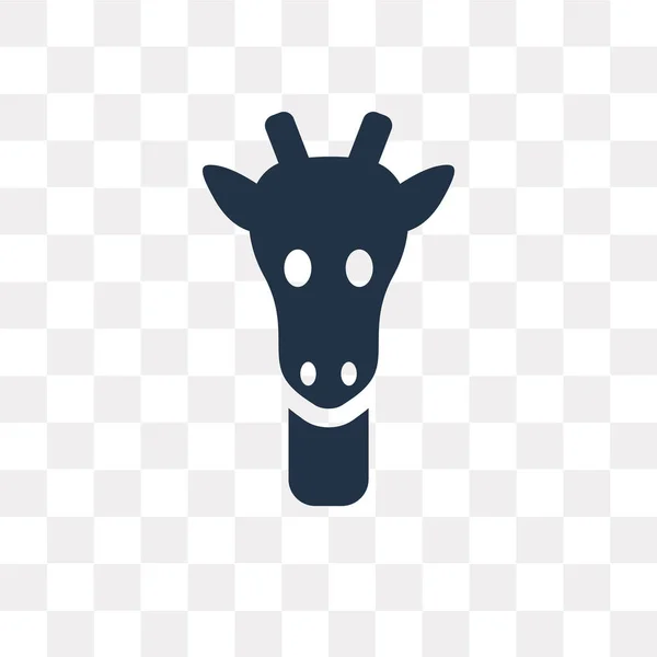 Icône Vectorielle Girafe Isolée Sur Fond Transparent Concept Transparence Girafe — Image vectorielle