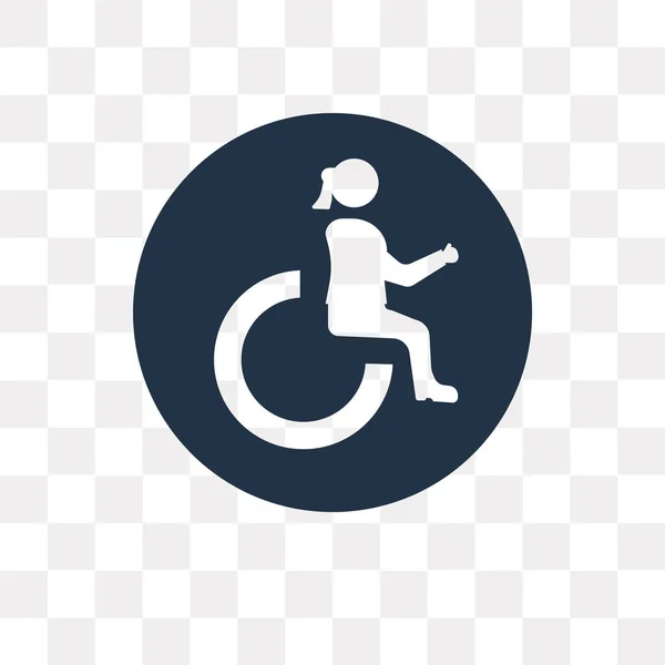 Icône Vectorielle Handicap Isolée Sur Fond Transparent Concept Transparence Handicap — Image vectorielle