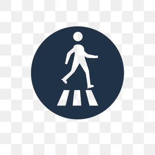 Pedestrian Vector Icon Isolated Transparent Background Pedestrian Transparency Concept Can — Stock Vector