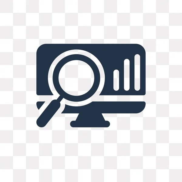 Ícone Vetor Análise Dados Isolado Fundo Transparente Conceito Transparência Análise — Vetor de Stock