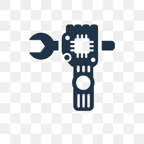 Robot Vector Pictogram Geïsoleerd Transparante Achtergrond Robot Transparantie Concept Kunnen — Stockvector