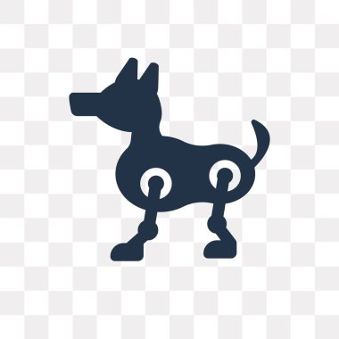 Kullandığınız web ve mobil robot vektör simge şeffaf arka plan üzerinde Robot saydamlık kavramı izole olabilir