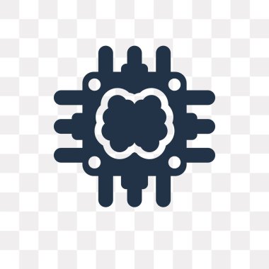 Saydam arka plan üzerinde Cpu saydamlık kavramı izole Cpu vektör simge kullandığınız web ve mobil olabilir