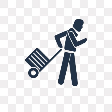 Saydam arka plan üzerinde adam seyahat saydamlık kavramı izole adam seyahat vektör simge kullandığınız web ve mobil olabilir