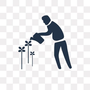 Bitkiler vektör simgesi üzerinde şeffaf arka plan izole sulama, sulama tesisleri saydamlık kavramı kullanılan web ve mobil olabilir