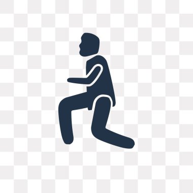 Saydam arka plan üzerinde adam çalıştıran saydamlık kavramı izole vektör simge koşan adam olabilir kullanılan web ve mobil