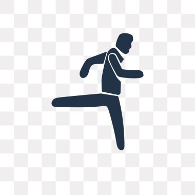 Vektör simge adam atlama sopa şeffaf arka plan üzerinde saydamlık kavramı sopa adam atlama izole kullanılan web ve mobil olabilir