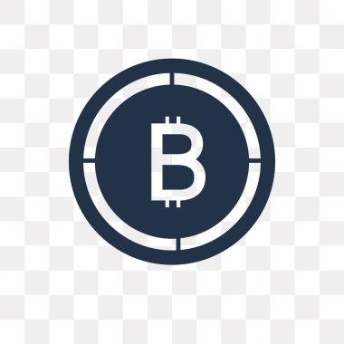 Saydam arka plan üzerinde Bitcoin saydamlık kavramı izole Bitcoin vektör simge kullandığınız web ve mobil olabilir