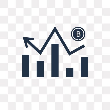 Saydam arka plan üzerinde Bitcoin saydamlık kavramı izole Bitcoin vektör simge kullandığınız web ve mobil olabilir