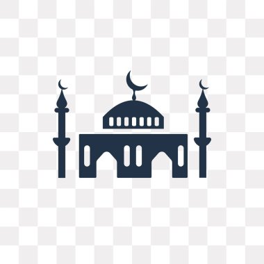 Saydam arka plan üzerinde cami saydamlık kavramı izole Camii vektör simge kullandığınız web ve mobil olabilir