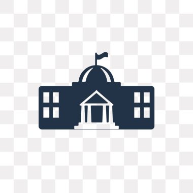 White house vector icon isolated on transparent background, White house transparency concept can be used web and mobile clipart