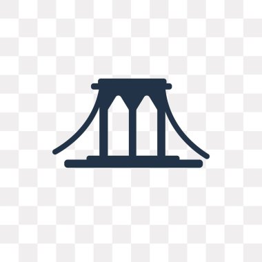 Brooklyn bridge vektör simgesini şeffaf arka plan üzerinde Brooklyn Köprüsü saydamlık kavramı izole olabilir kullanılan web ve mobil