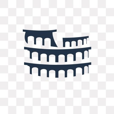 Saydam arka plan üzerinde Colosseum saydamlık kavramı izole colosseum vektör simge kullandığınız web ve mobil olabilir
