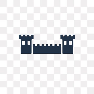 Çin Seddi vektör simge şeffaf arka plan üzerinde Çin Seddi saydamlık kavramı izole kullanılan web ve mobil olabilir