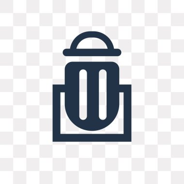 Saydam arka plan üzerinde çöp saydamlık kavramı izole çöp vektör simge kullandığınız web ve mobil olabilir