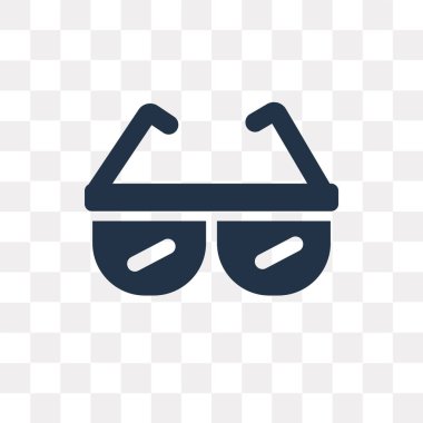 Güneş gözlüğü üzerinde şeffaf arka plan izole simge vektör, güneş gözlüğü saydamlık kavramı kullanılan web ve mobil olabilir