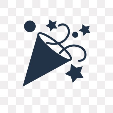 Saydam arka plan üzerinde konfeti saydamlık kavramı izole konfeti vektör simge kullandığınız web ve mobil olabilir