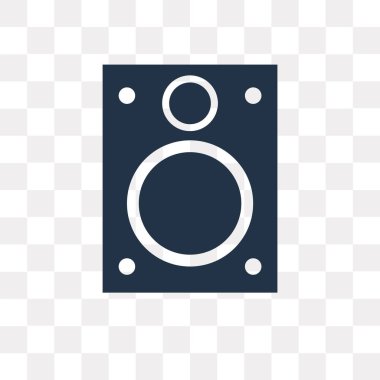 Hoparlör simgesi üzerinde şeffaf arka plan izole vektör, hoparlörler saydamlık kavramı kullanılan web ve mobil olabilir