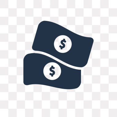 Saydam arka plan üzerinde para saydamlık kavramı izole para vektör simge kullandığınız web ve mobil olabilir