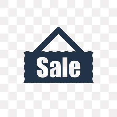 Kullandığınız web ve mobil satış vektör simge şeffaf arka plan üzerinde Satılık saydamlık kavramı izole olabilir