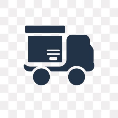 Saydam arka plan üzerinde teslimat kamyonu saydamlık kavramı izole teslimat kamyonu vektör simge kullandığınız web ve mobil olabilir