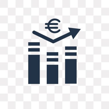 Saydam arka plan üzerinde izole grafik vektör simge bar Bar grafik saydamlık kavramı kullanılan web ve mobil olabilir