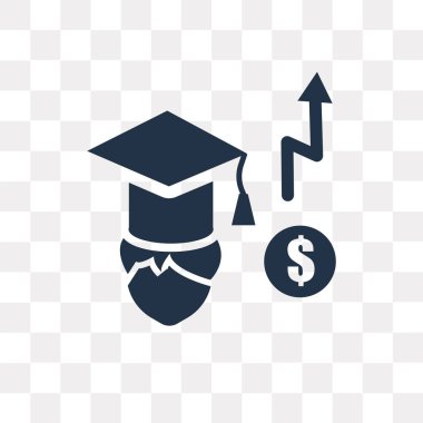 Saydam arka plan üzerinde eğitim saydamlık kavramı izole eğitim vektör simge kullandığınız web ve mobil olabilir