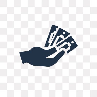 Saydam arka plan üzerinde ekonomi saydamlık kavramı izole ekonomi vektör simge kullandığınız web ve mobil olabilir