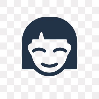 Saydam arka plan üzerinde neşeli saydamlık kavramı izole neşeli vektör simge kullandığınız web ve mobil olabilir