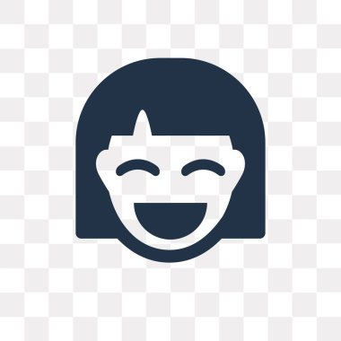 Saydam arka plan üzerinde gülümseme saydamlık kavramı izole gülümseme vektör simge kullandığınız web ve mobil olabilir