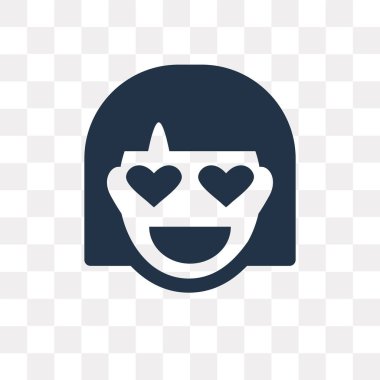 Aşk vektör simgesi, şeffaf arka plan üzerinde izole aşık saydamlık kavramı kullanılan web ve mobil olabilir