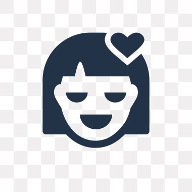 Aşk vektör simgesi, şeffaf arka plan üzerinde izole aşık saydamlık kavramı kullanılan web ve mobil olabilir