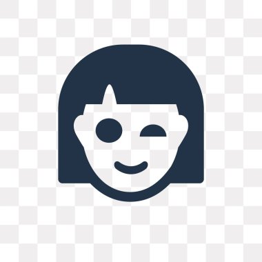 Saydam arka plan üzerinde Wink saydamlık kavramı izole wink vektör simge kullandığınız web ve mobil olabilir