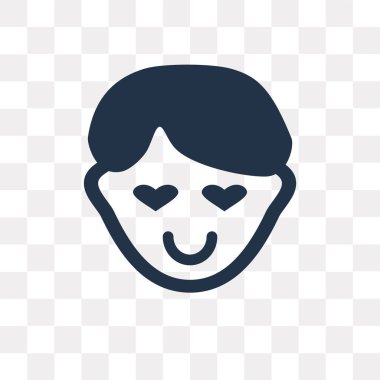 Aşk vektör simgesi, şeffaf arka plan üzerinde izole aşık saydamlık kavramı kullanılan web ve mobil olabilir